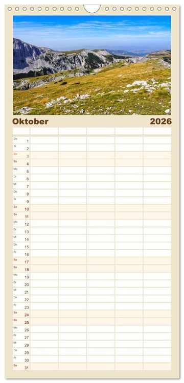 Produktbild: Familienplaner 2026 - Sutjeska-Nationalpark mit 5 Spalten (Wandkalender, 21 x 45 cm) CALVENDO