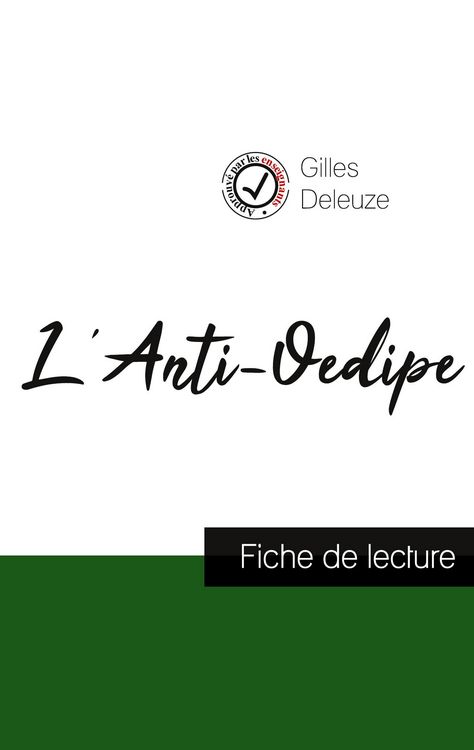 Produktbild: L'Anti-Oedipe de Gilles Deleuze (fiche de lecture et analyse compl&egrave;te de l'oeuvre)