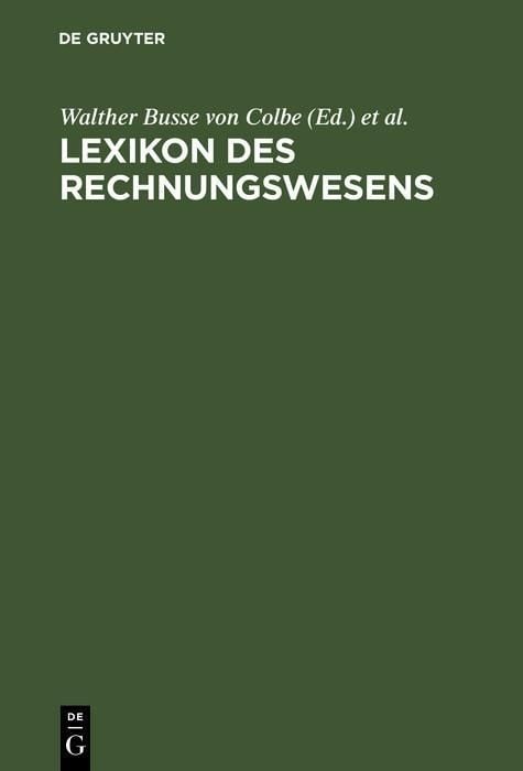 Produktbild: Lexikon des Rechnungswesens