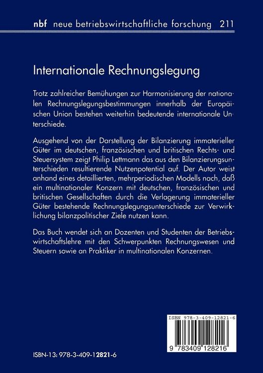 Produktbild: Internationale Rechnungslegung