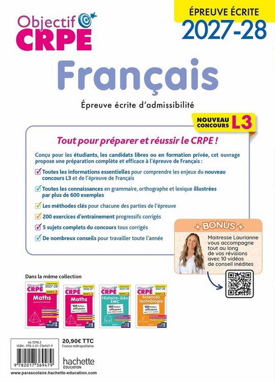Produktbild: Objectif crpe 2027 2028 francais