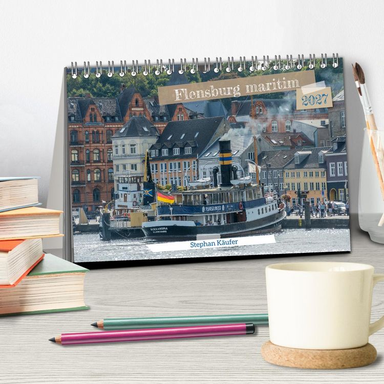 Produktbild: Flensburg maritim (Tischkalender 2027 DIN A5 quer), CALVENDO Monatskalender