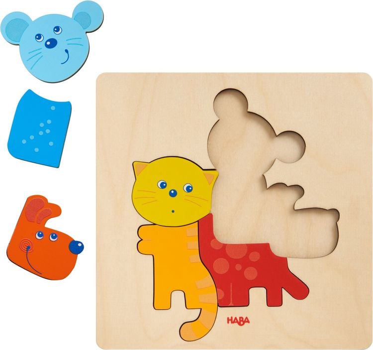 Produktbild: Holzpuzzle Haustiere