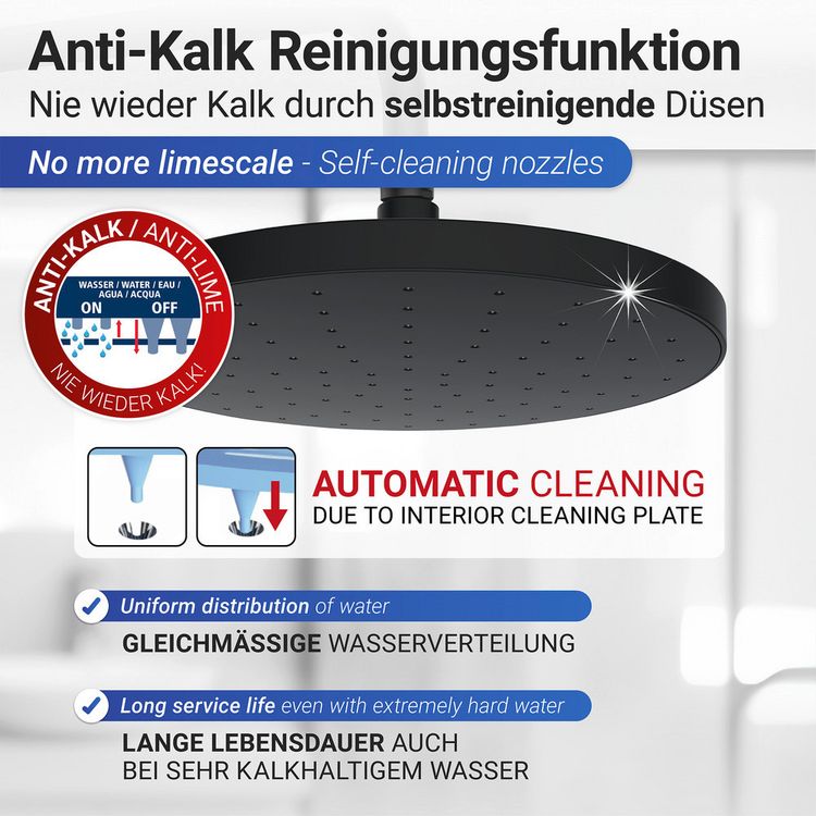 Produktbild: Regenduschkopf Automatic Cleaning, &Oslash; 22,5 cm
