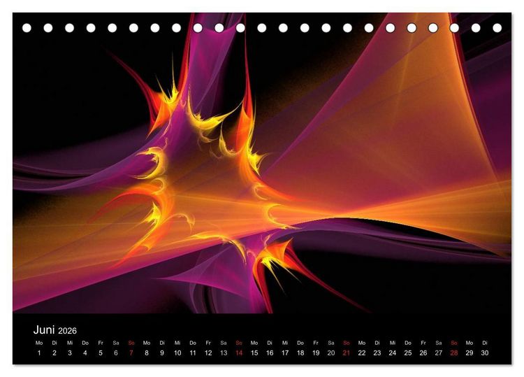 Produktbild: Wunderbare Welt der Farben 2026 (Tischkalender 2026 DIN A5 quer), CALVENDO Monatskalender