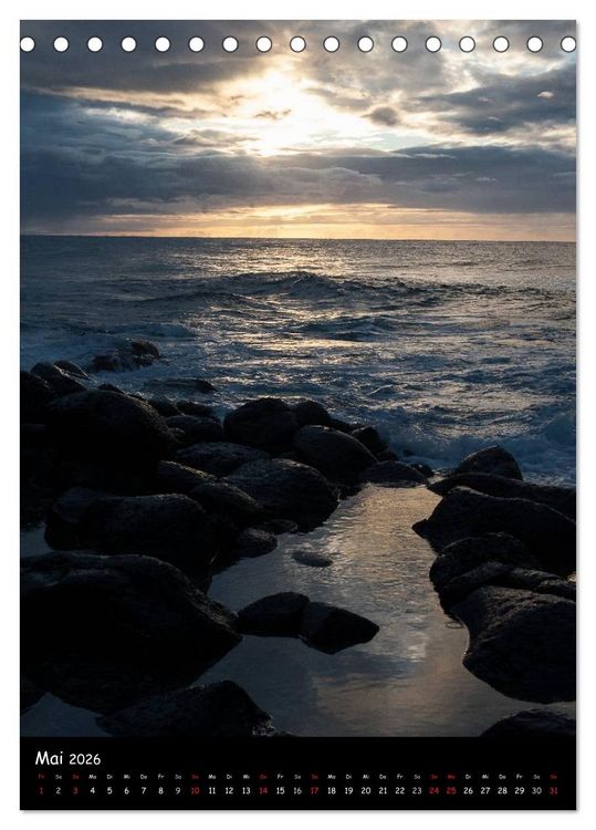 Produktbild: Hawaiian Sunsets (Tischkalender 2026 DIN A5 hoch), CALVENDO Monatskalender