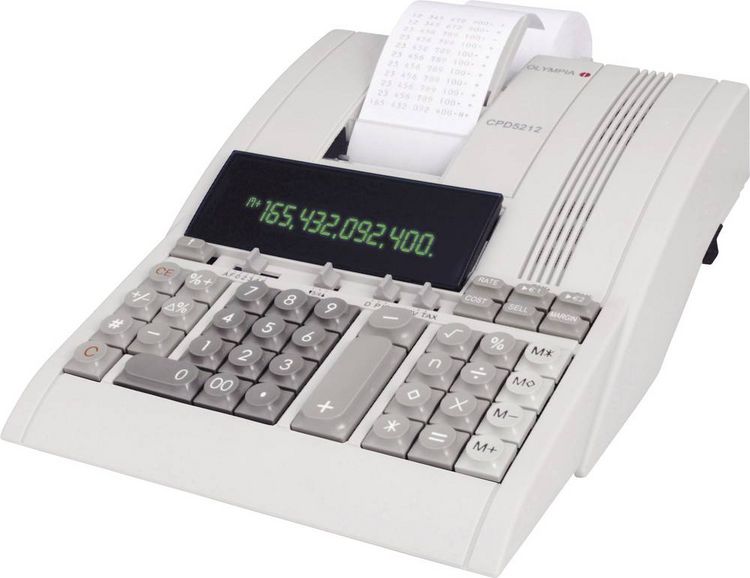 Produktbild: Olympia CPD 5212 Druckender Tischrechner Beige Display (Stellen): 12 netzbetrieben (B x H x T) 218 x 90 x 289 mm