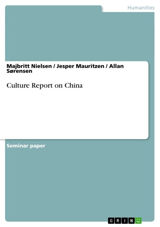Produktbild: Culture Report on China