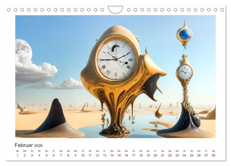 Produktbild: Zeit ist abstrakt (Wandkalender 2026 DIN A4 quer), CALVENDO Monatskalender