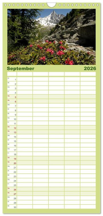 Produktbild: Familienplaner 2026 - Faszination Naturwunder mit 5 Spalten (Wandkalender, 21 x 45 cm) CALVENDO