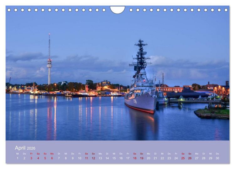 Produktbild: Wilhelmshaven - Sonne, K&uuml;ste und Meer (Wandkalender 2026 DIN A4 quer), CALVENDO Monatskalender