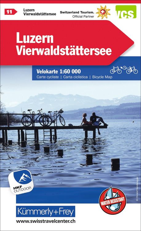 Produktbild: K&uuml;mmerly+Frey Velokarte 11 Luzern, Vierwaldst&auml;ttersee 1:60.000
