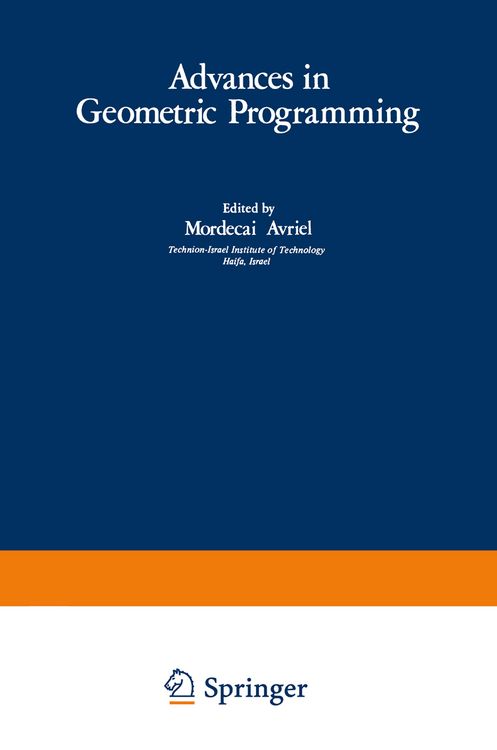 Produktbild: Advances in Geometric Programming
