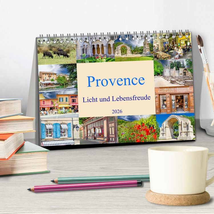 Produktbild: Provence. Licht und Lebensfreude (Tischkalender 2026 DIN A5 quer), CALVENDO Monatskalender