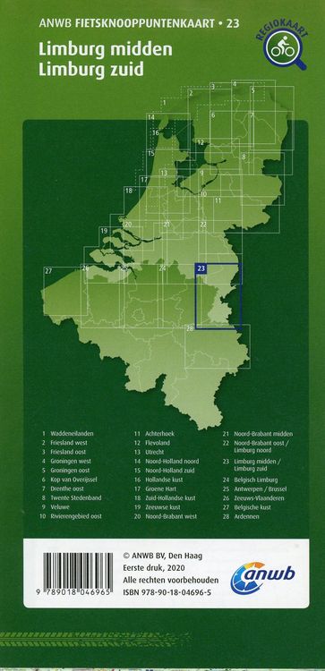 Produktbild: Limburg-midden Limburg zuid (Maastricht / Weert / Roermond) 1:100 000