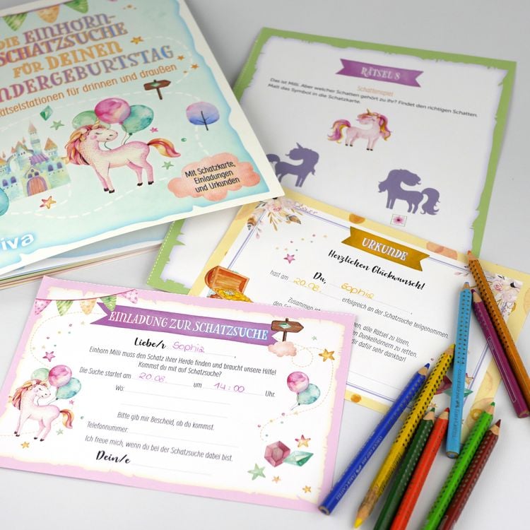 Produktbild: Die Einhorn-Schatzsuche/-Schnitzeljagd f&uuml;r deinen Kindergeburtstag