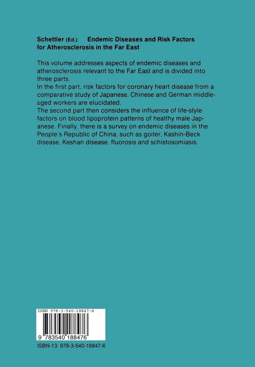 Produktbild: Endemic Diseases and Risk Factors for Atherosclerosis in the Far East