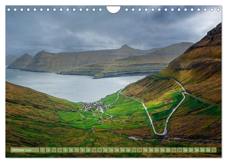 Produktbild: F&auml;r&ouml;er Inseln - Wo Schafe tanzen und die Natur im Winde fliegt (Wandkalender 2026 DIN A4 quer), CALVENDO Monatskalender