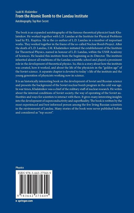 Produktbild: From the Atomic Bomb to the Landau Institute