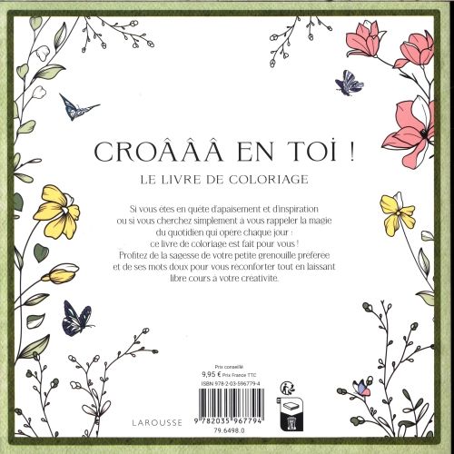 Produktbild: Cro&acirc;&acirc;&acirc; en toi : le livre de coloriage