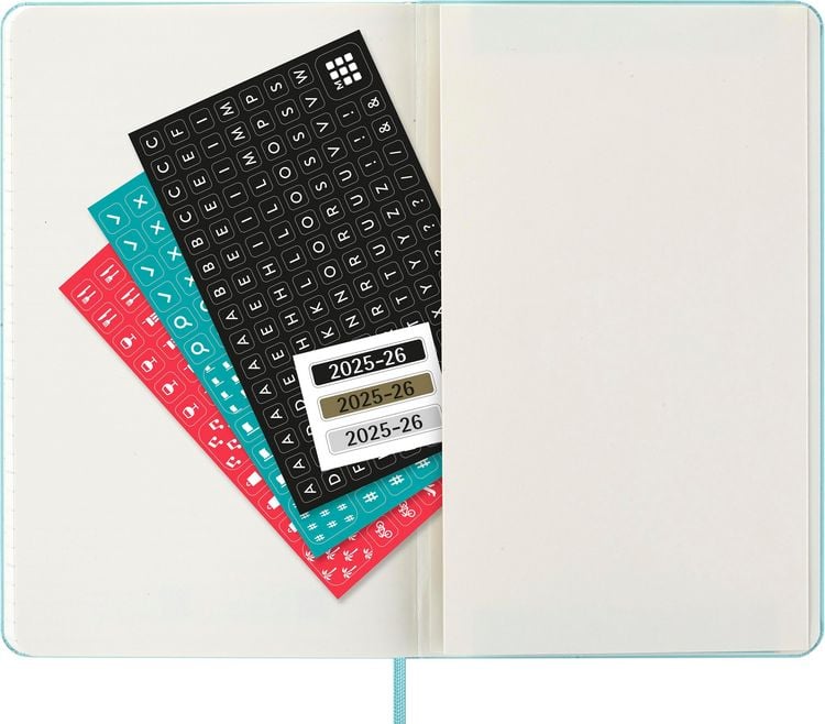 Produktbild: Moleskine 18 Monate Wochen Notizkalender 2025/2026, L/A5, 1 Wo = 1 Seite, rechts linierte Seite, fester Einband, Aquamarin