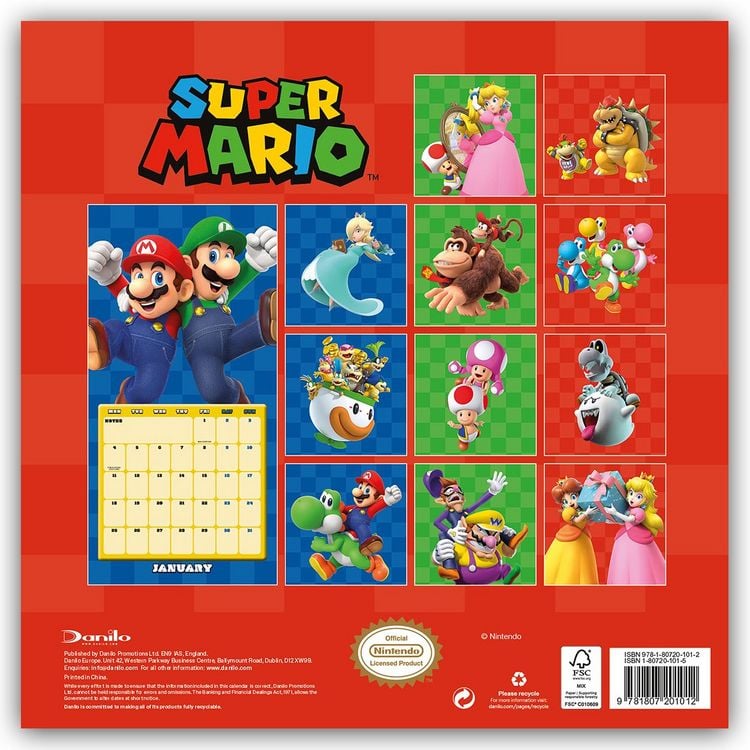 Produktbild: Nintendo &ndash; Super Mario 2027 &ndash; Wandkalender