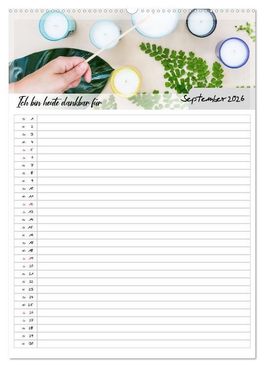 Produktbild: Ich bin dankbar - ein Jahr voller Yoga und Achtsamkeit - Yoga Kalender (hochwertiger Premium Wandkalender 2026 DIN A2 hoch), Kunstdruck in Hochglanz