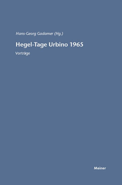 Produktbild: Hegel-Tage Urbino 1965