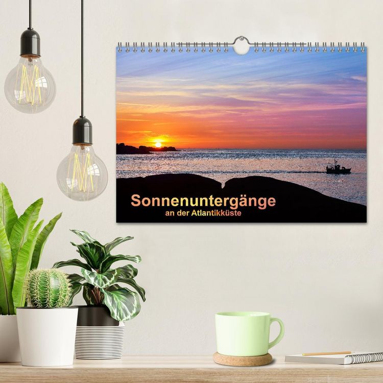 Produktbild: Sonnenunterg&auml;nge an der Atlantikk&uuml;ste (Wandkalender 2026 DIN A4 quer), CALVENDO Monatskalender