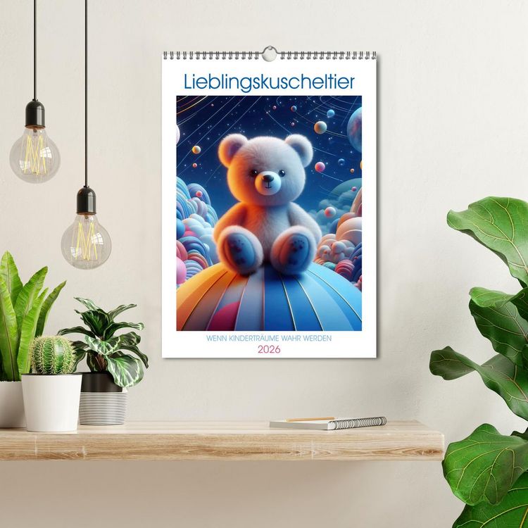 Produktbild: Lieblingskuscheltier - Wenn Kindertr&auml;ume wahr werden (Wandkalender 2026 DIN A3 hoch), CALVENDO Monatskalender