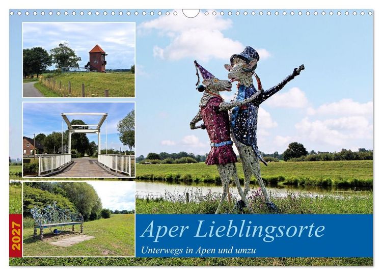 Produktbild: Aper Lieblingsorte (Wandkalender 2027 DIN A3 quer), CALVENDO Monatskalender