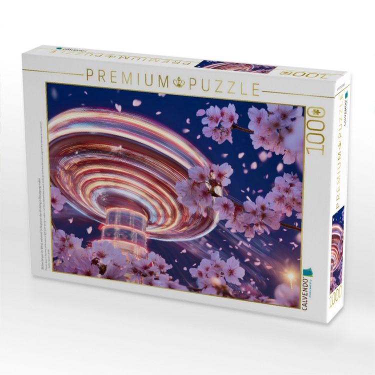 Produktbild: CALVENDO Puzzle Bl&uuml;ten tanzen im Wind, w&auml;hrend Lichtspuren den Fr&uuml;hling in Bewegung malen | 1000 Teile Lege-Gr&ouml;&szlig;e 64x48cm Foto-Puzzle f&uuml;r gl&uuml;ckliche S