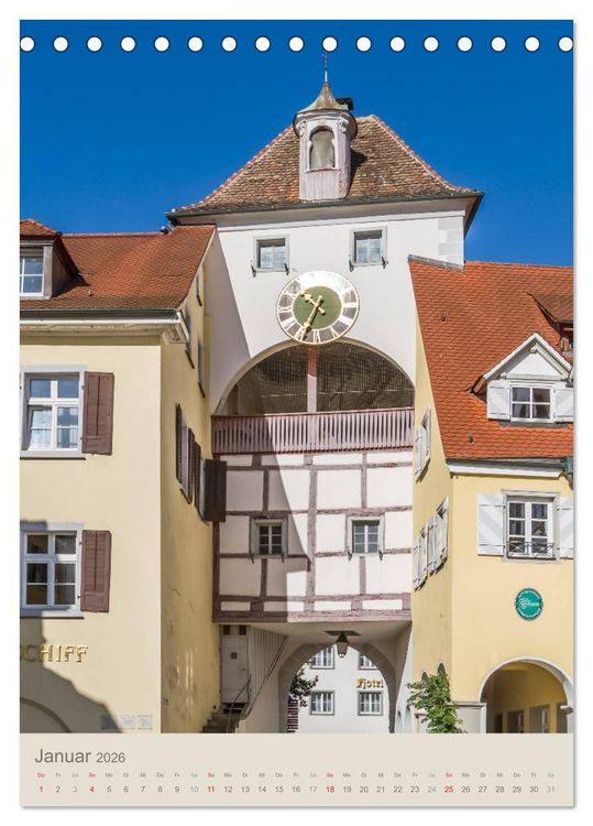 Produktbild: MEERSBURG UND KONSTANZ Historie am Bodensee (Tischkalender 2026 DIN A5 hoch), CALVENDO Monatskalender