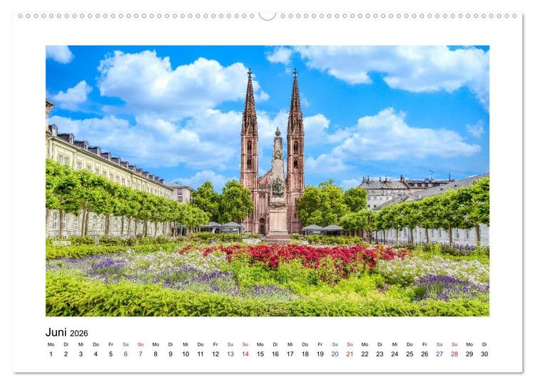Produktbild: Wiesbaden Kurstadt mit Charme und Flair (Wandkalender 2026 DIN A2 quer), CALVENDO Monatskalender
