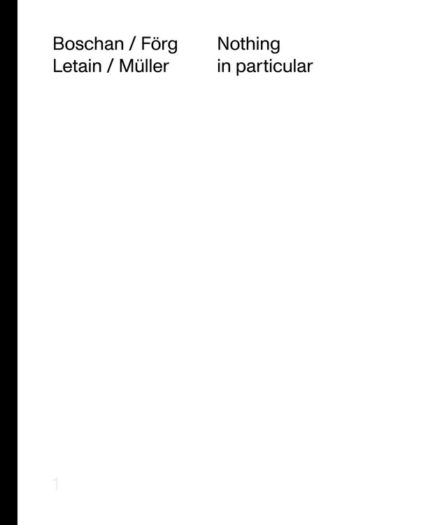 Produktbild: Boschan / F&ouml;rg / Letain / M&uuml;ller: Nothing in particular