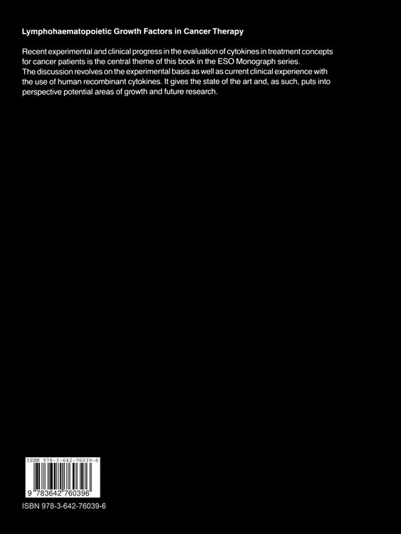Produktbild: Lymphohaematopoietic Growth Factors in Cancer Therapy