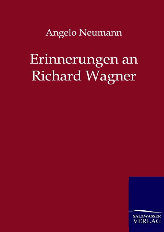 Produktbild: Erinnerungen an Richard Wagner