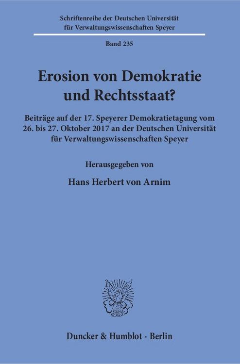 Produktbild: Erosion von Demokratie und Rechtsstaat?