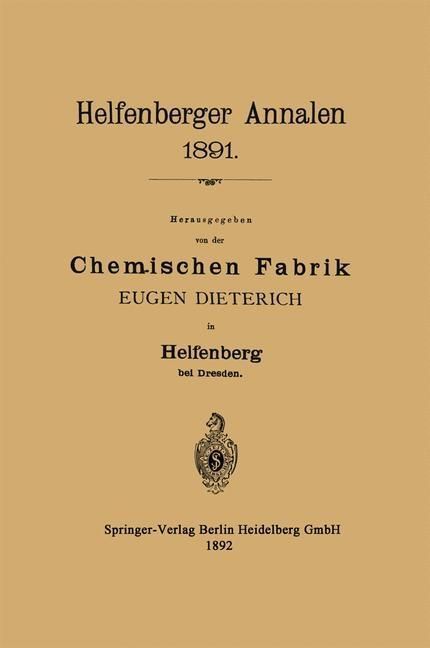 Produktbild: Helfenberger Annalen 1891