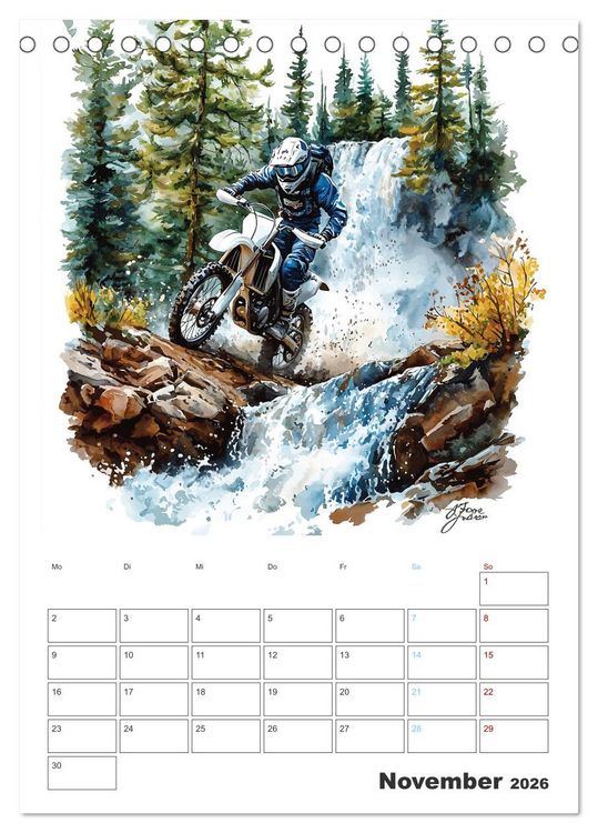 Produktbild: Motocross - Der Sport f&uuml;r echte Abenteurer (Tischkalender 2026 DIN A5 hoch), CALVENDO Monatskalender
