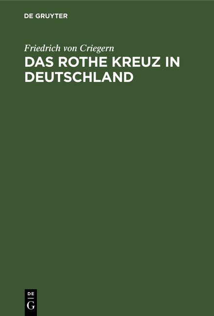 Produktbild: Das rothe Kreuz in Deutschland