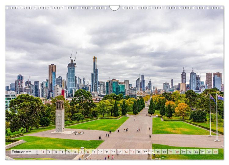 Produktbild: Melbourne Impressionen (Wandkalender 2026 DIN A3 quer), CALVENDO Monatskalender
