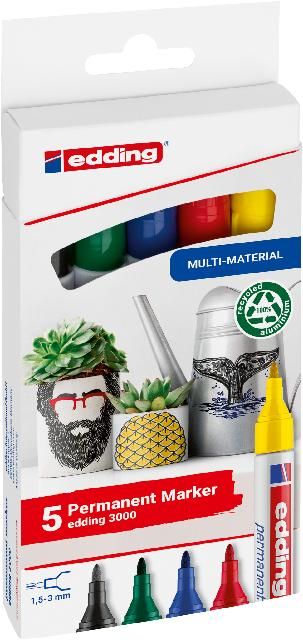 Produktbild: Edding Permanent Marker edding 3000 5er Set