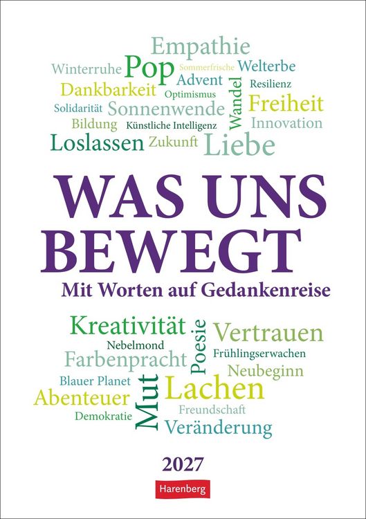Produktbild: Was uns bewegt Wochen-Kulturkalender 2027 - Mit Worten auf Gedankenreise