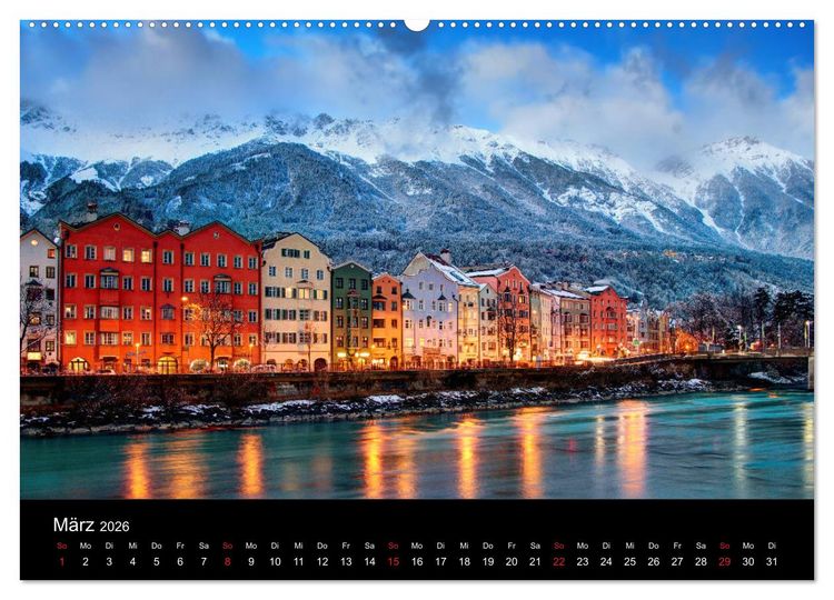 Produktbild: Innsbruck - Capital of the Alps (hochwertiger Premium Wandkalender 2026 DIN A2 quer), Kunstdruck in Hochglanz