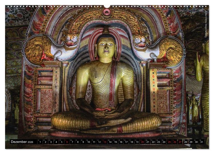 Produktbild: Sri Lanka 2026 Kulturh&ouml;hepunkte (hochwertiger Premium Wandkalender 2026 DIN A2 quer), Kunstdruck in Hochglanz