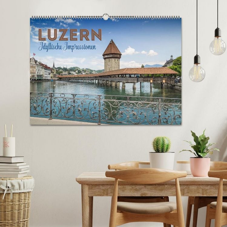 Produktbild: LUZERN Idyllische Impressionen (Wandkalender 2026 DIN A2 quer), CALVENDO Monatskalender