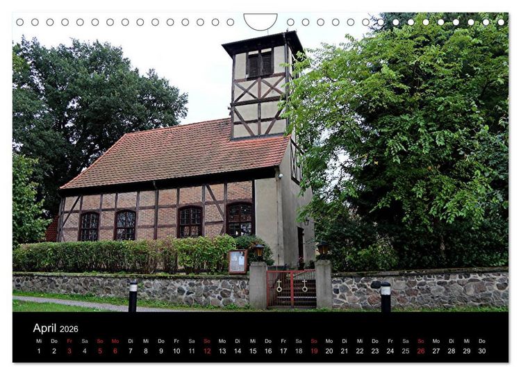 Produktbild: Evangelische Kirchen um Potsdam 2026 (Wandkalender 2026 DIN A4 quer), CALVENDO Monatskalender
