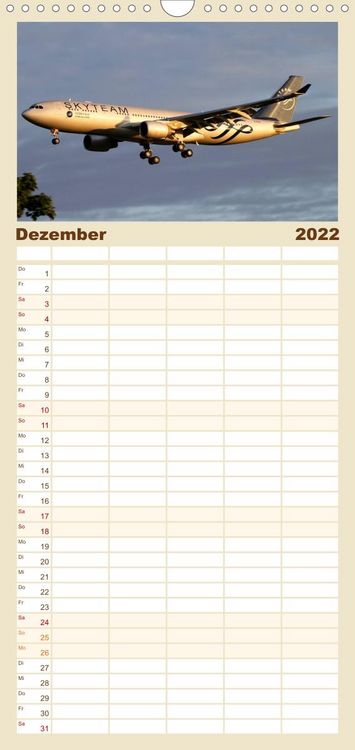 Produktbild: Familienplaner Sch&ouml;nheit der Flugzeuge (Wandkalender 2022 , 21 cm x 45 cm, hoch)