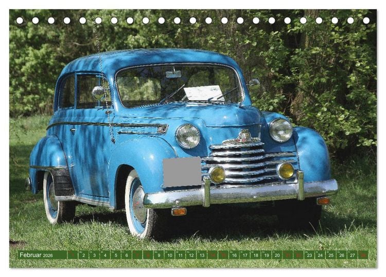 Produktbild: Opel Oldtimer mit dem Blitz (Tischkalender 2026 DIN A5 quer), CALVENDO Monatskalender